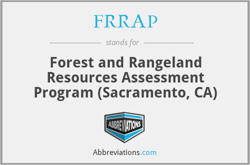 What is the abbreviation for forest and rangeland resources assessment program (sacramento, ca)?